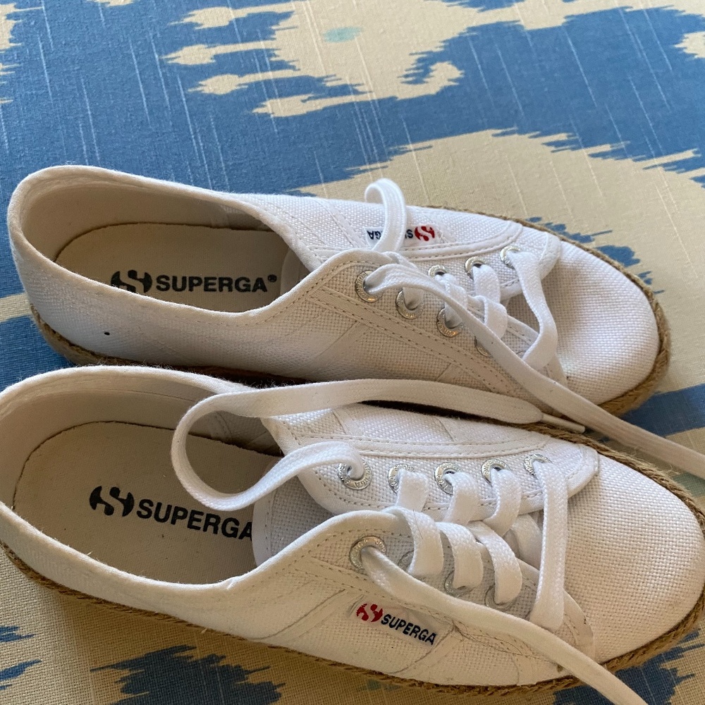 Superga espadrille white canvas sneaker